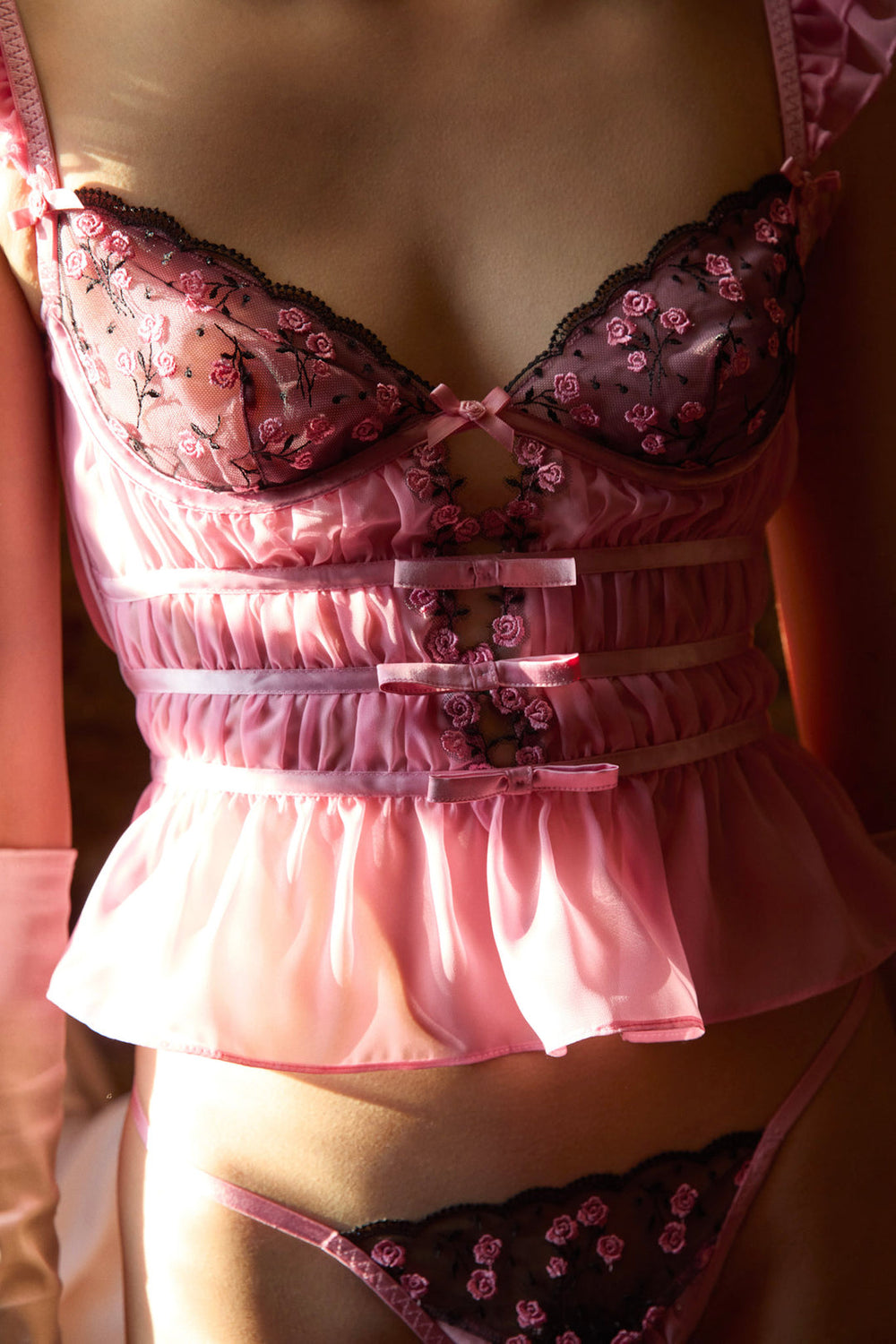 Rose Cluster Bustier Pink