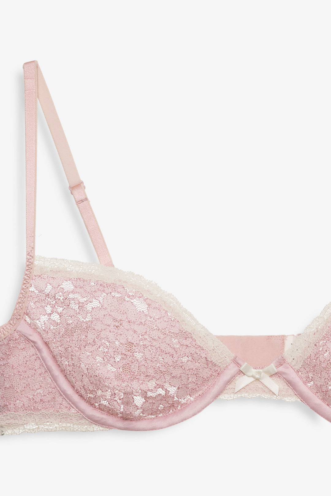 Pamela Stretch Lace Underwire Bra Pink