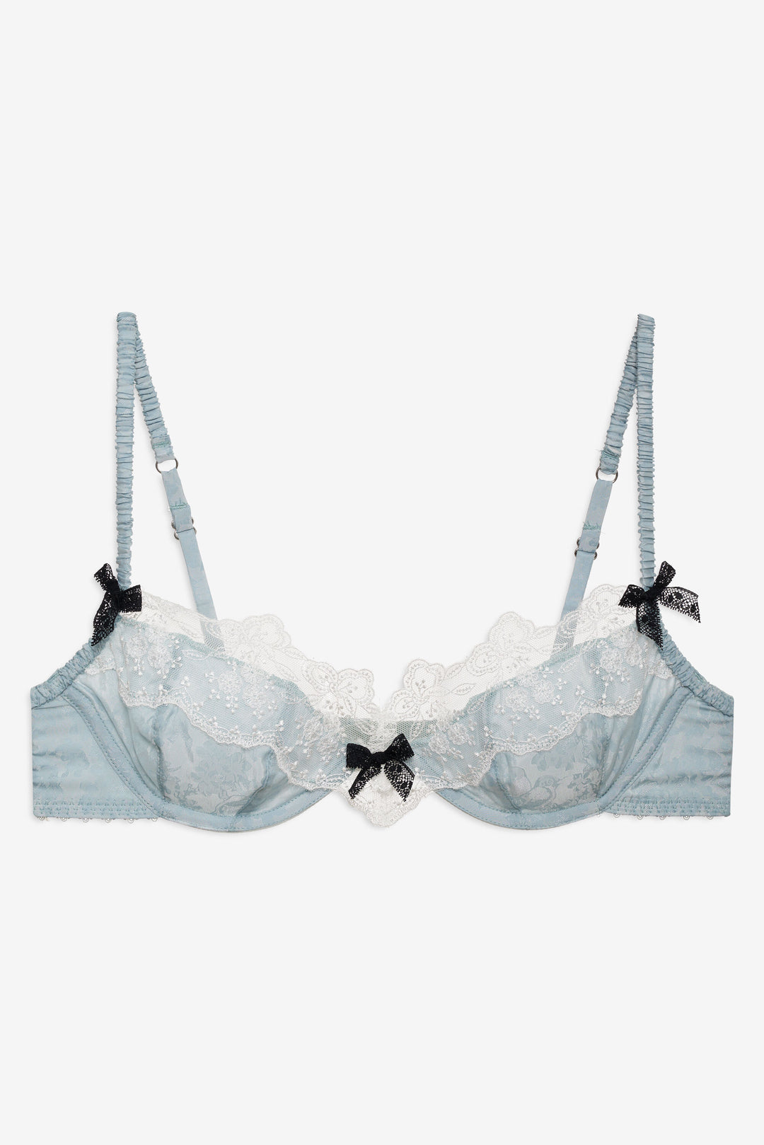 Bluebird Jacquard Underwire Bra Dusty Blue