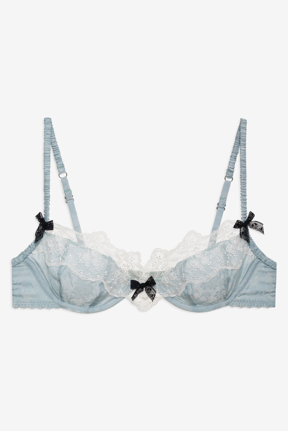 Bluebird Jacquard Underwire Bra Dusty Blue