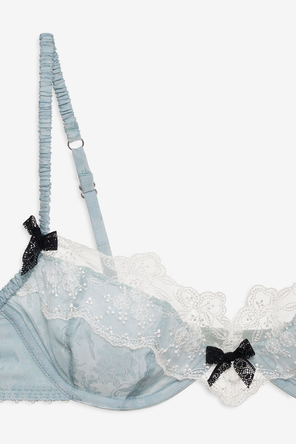 Bluebird Jacquard Underwire Bra Dusty Blue