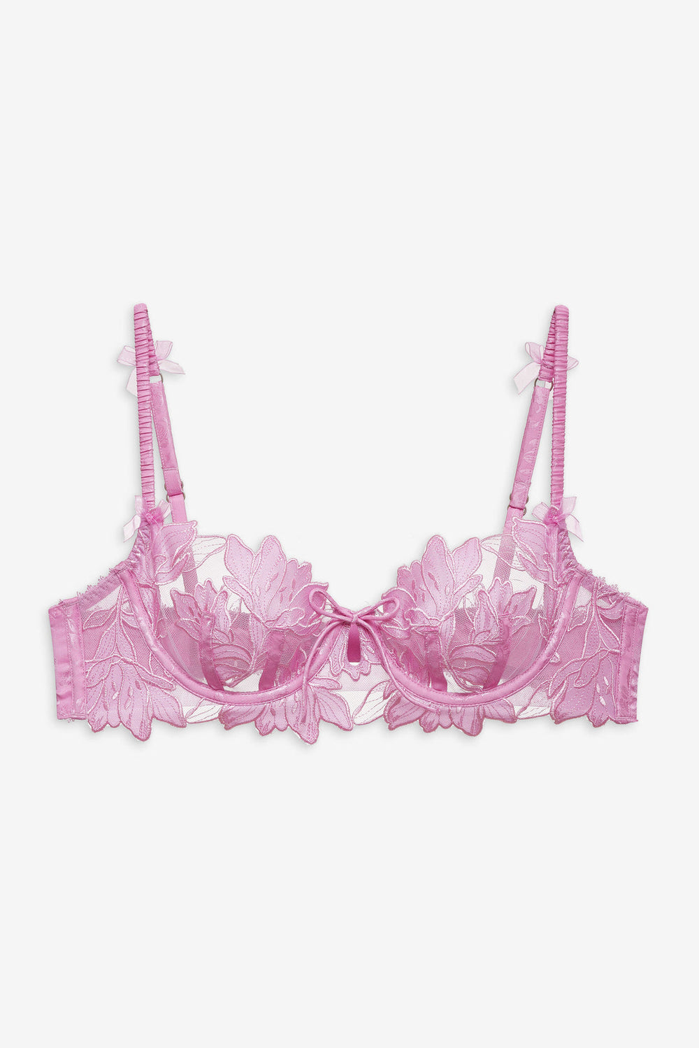 Maye Embroidered Underwire Bra Pink