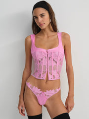 Maye Embroidered Bustier Pink