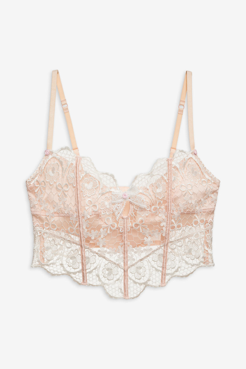 Tea Cake Lace Bustier White