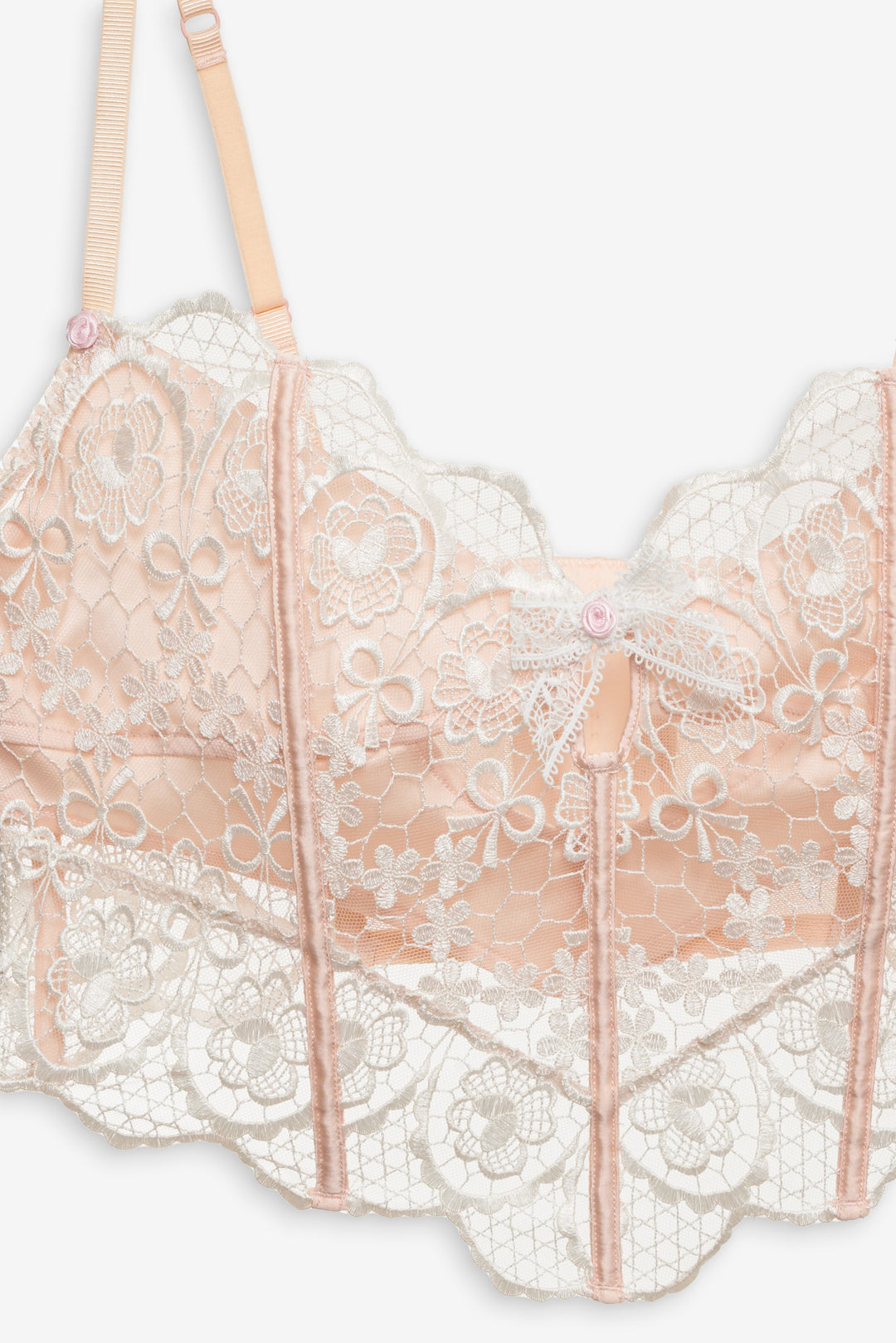 Tea Cake Lace Bustier White