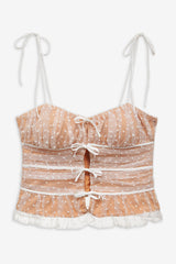 Devon Dot Bustier White