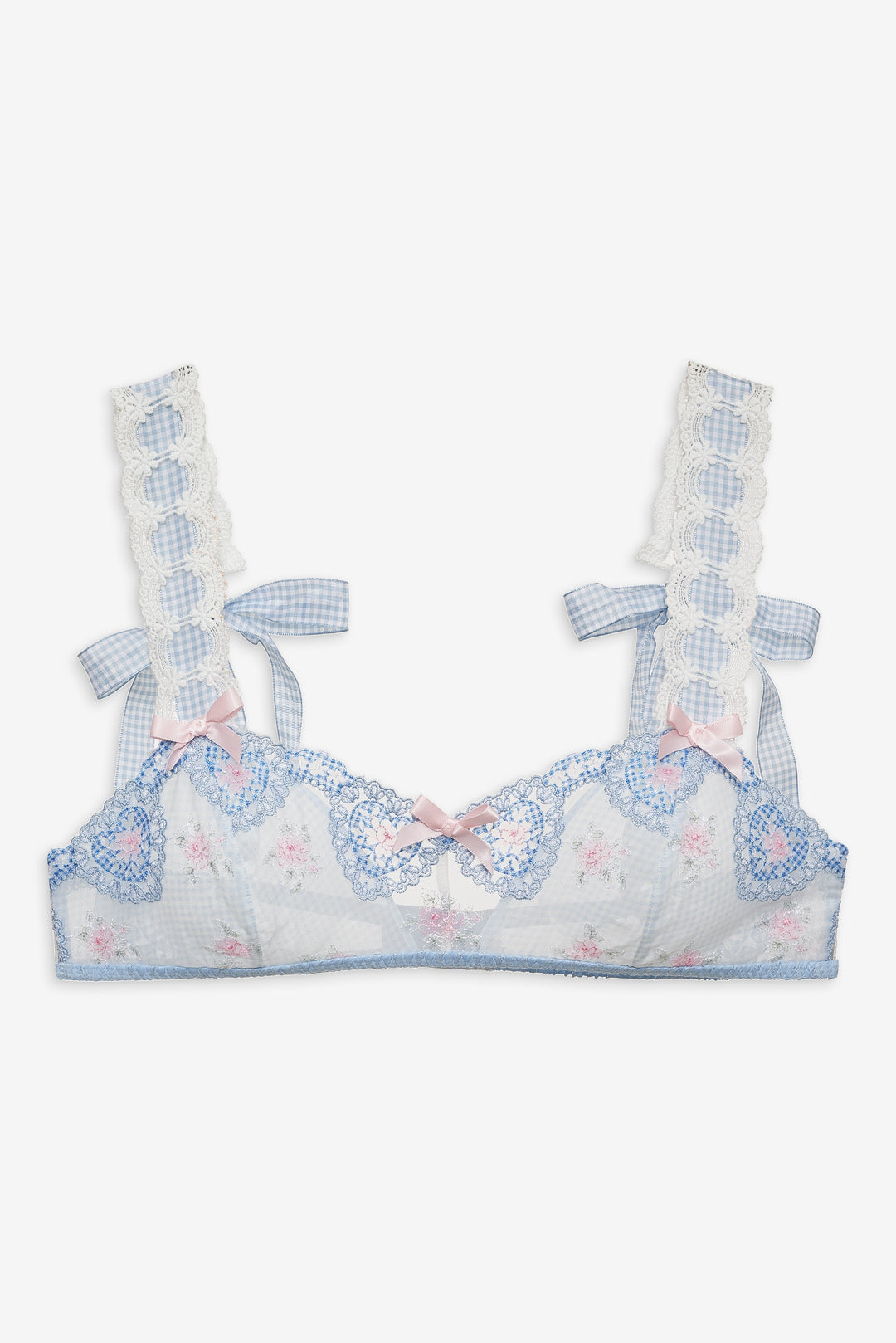 Dainty Doily Bralette Blue