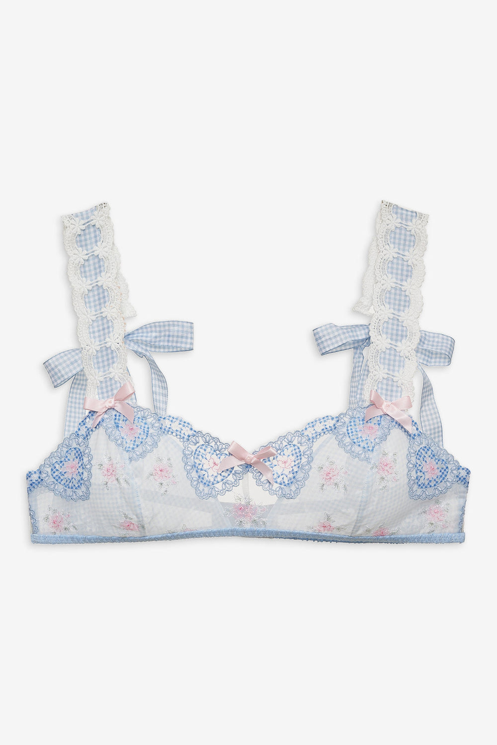 Dainty Doily Bralette Blue