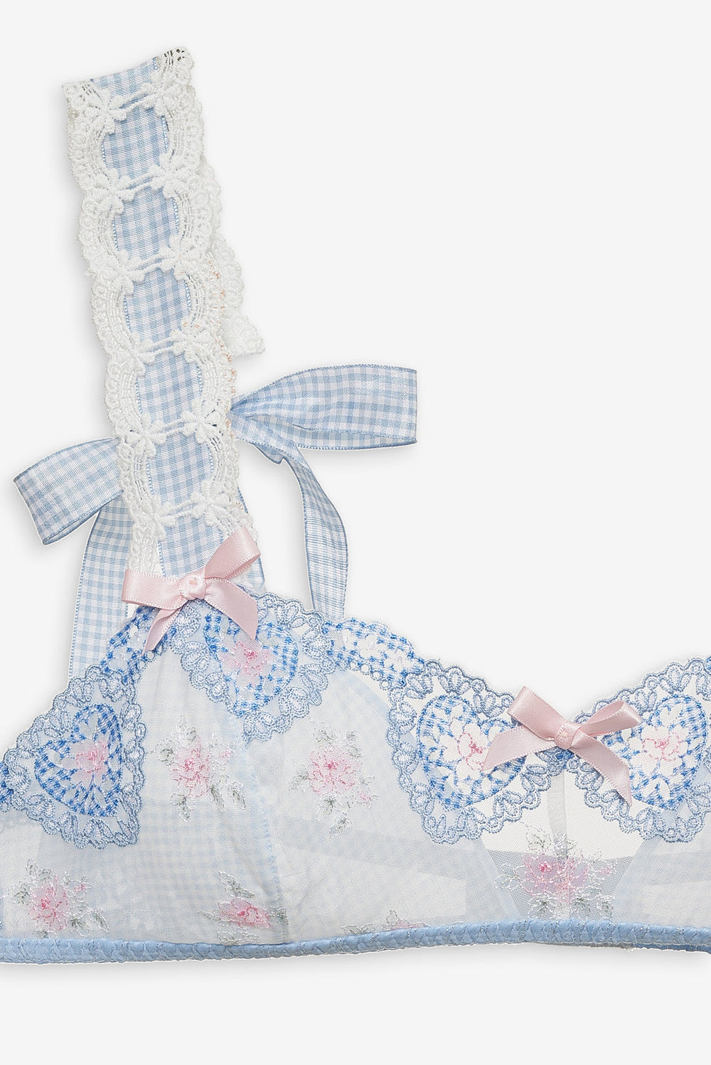 Dainty Doily Bralette Blue