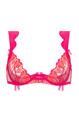 Graphic Hearts Bra Pink