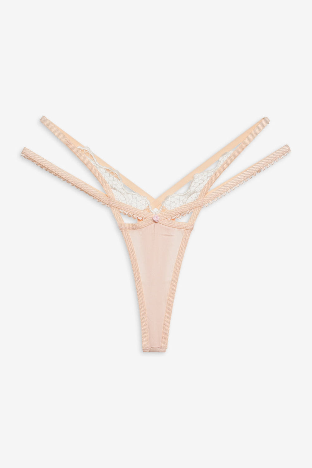 Tea Cake Lace Thong Panty White