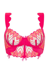 Graphic Hearts Bustier Pink