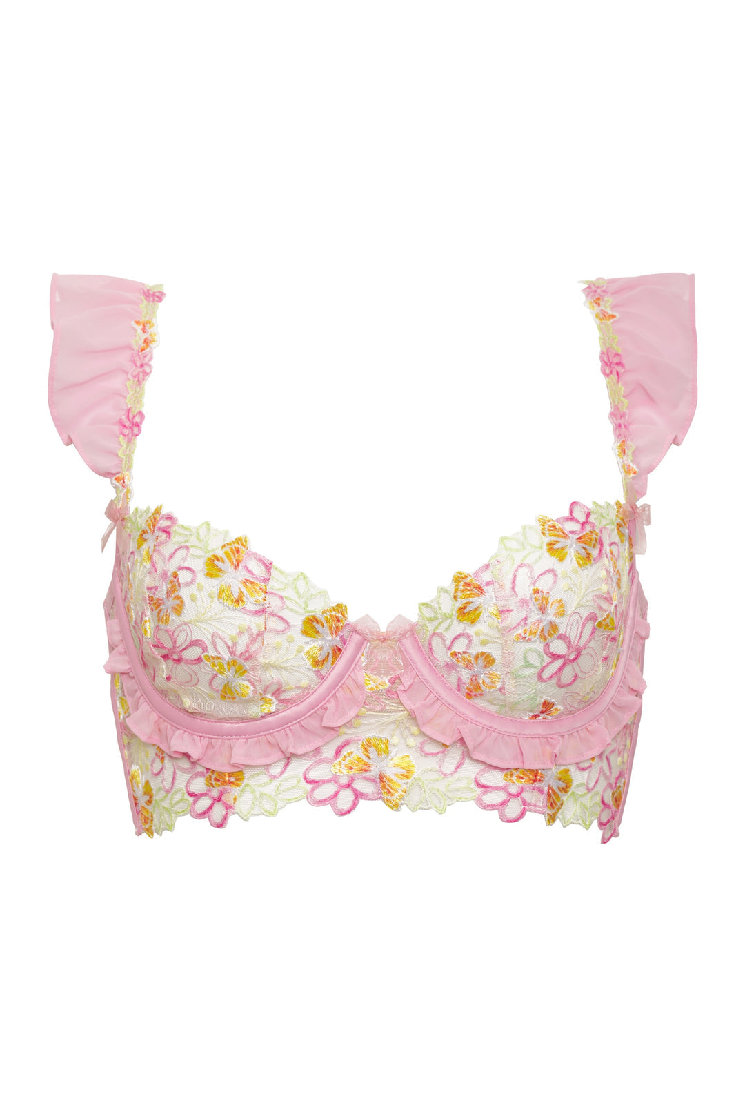 Sunset Butterfly Underwire Bra Pink