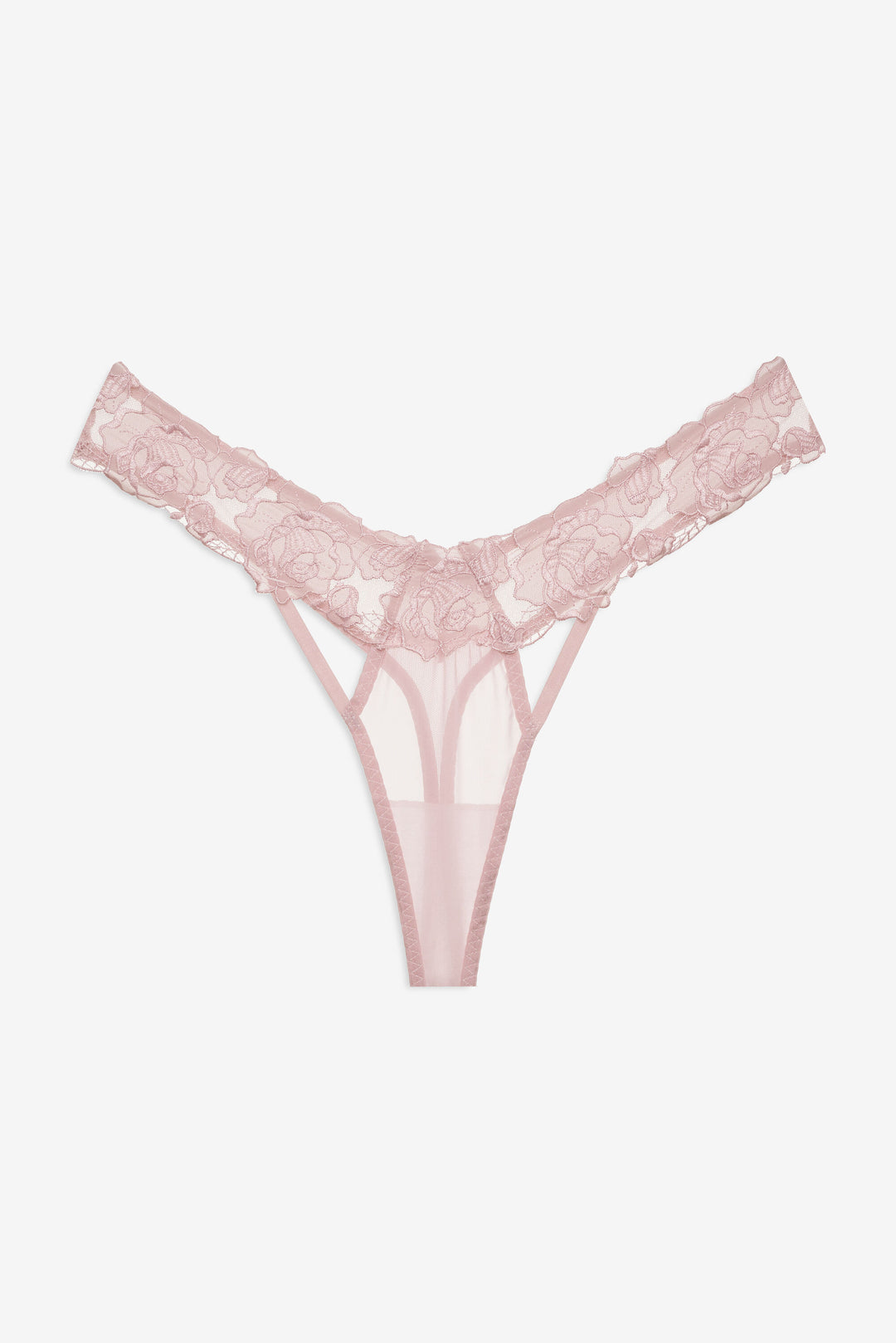 Blissful Blooms Thong Panty Pink