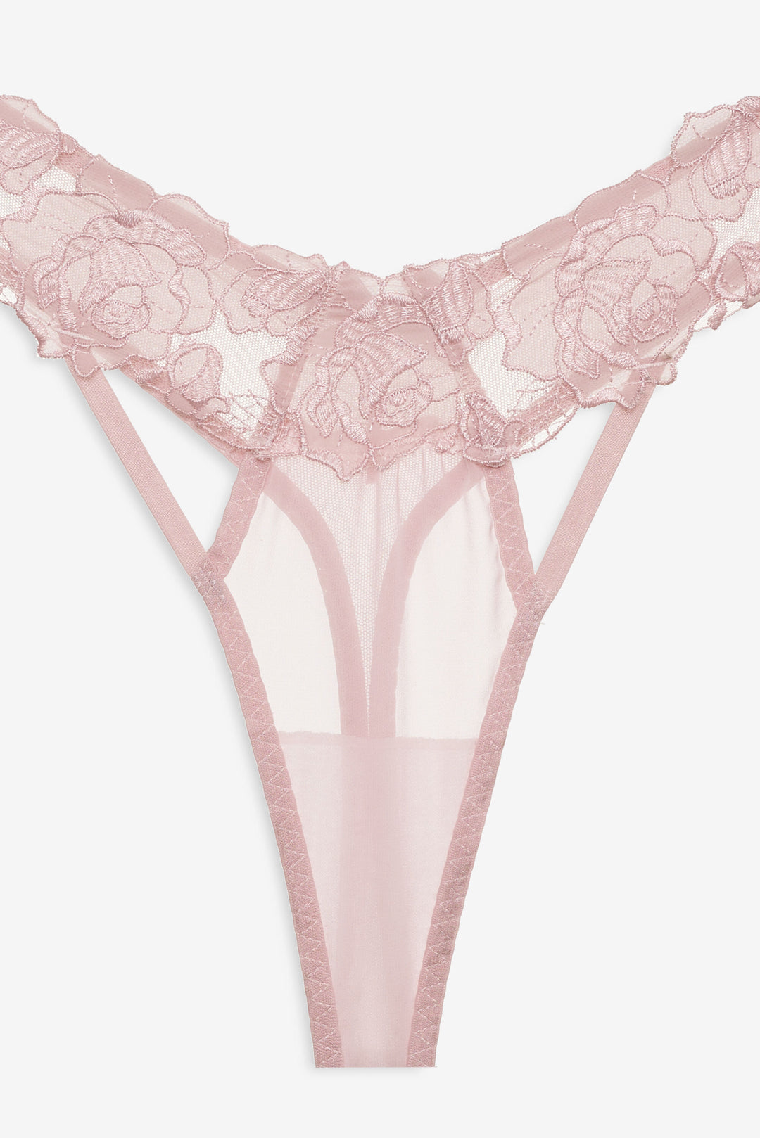 Blissful Blooms Thong Panty Pink