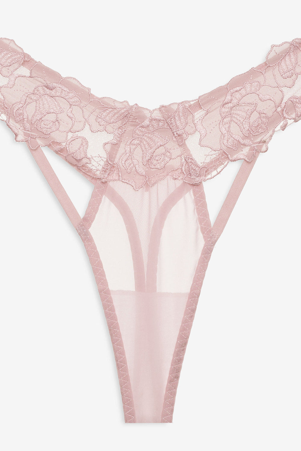 Blissful Blooms Thong Panty Pink