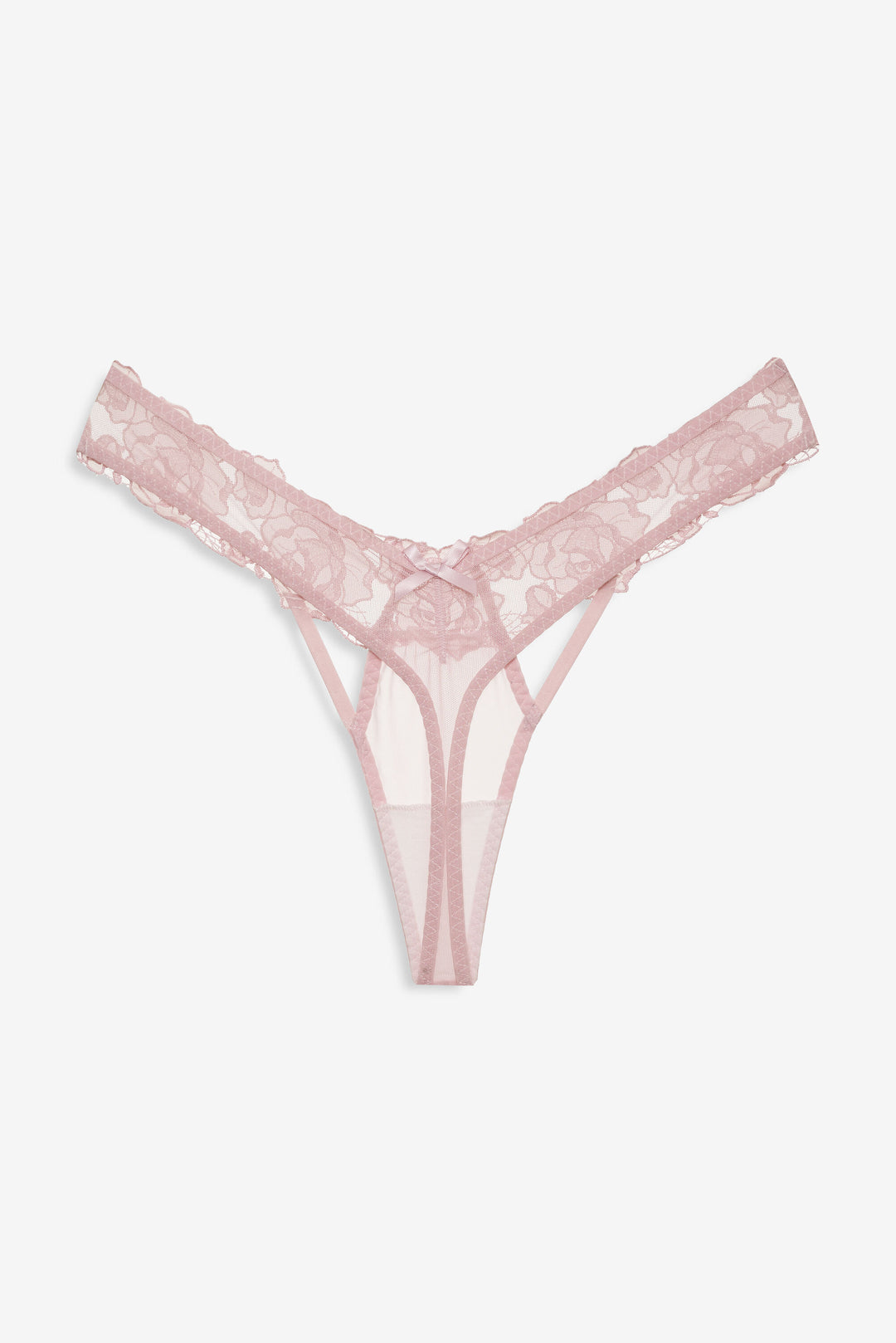 Blissful Blooms Thong Panty Pink