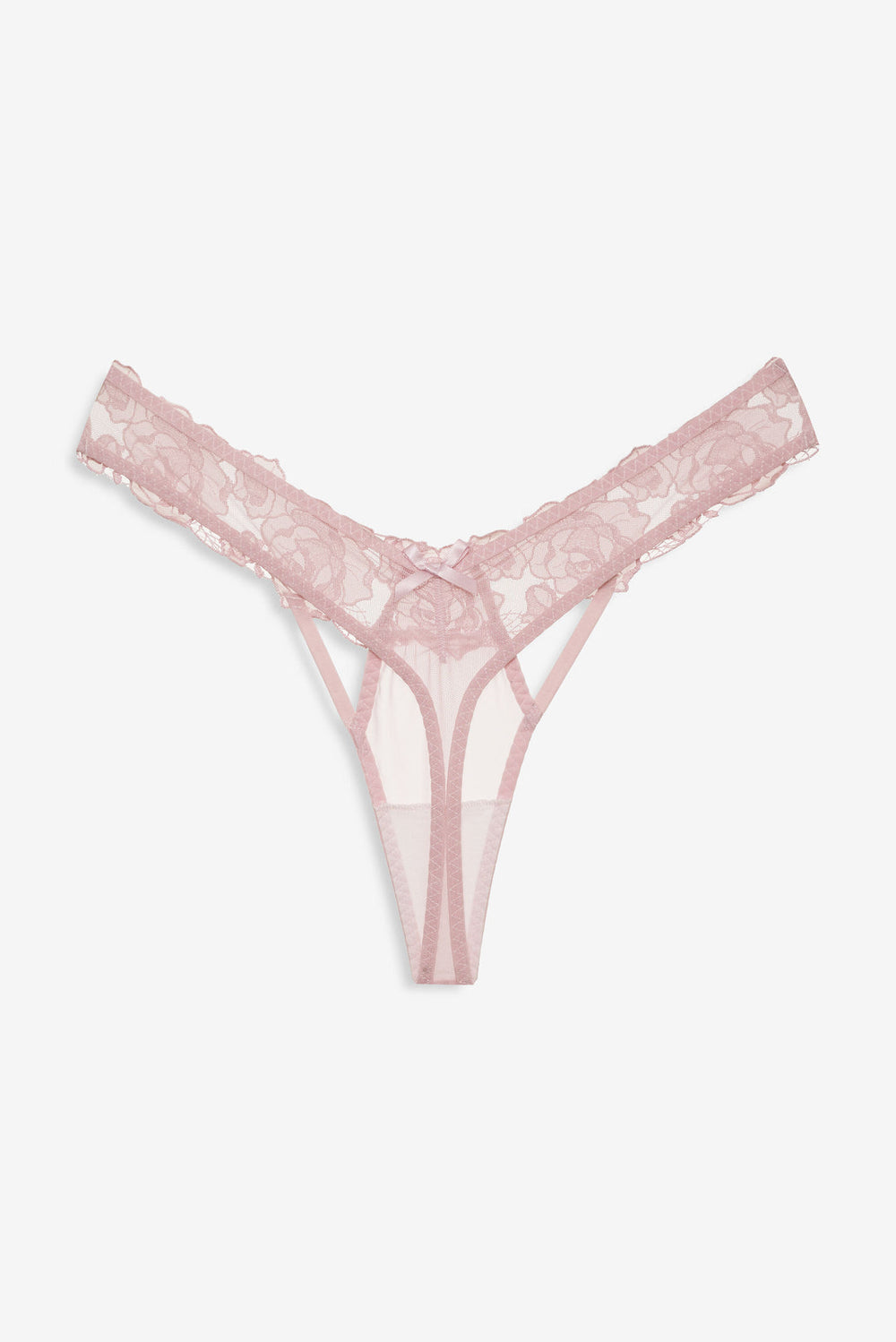 Blissful Blooms Thong Panty Pink