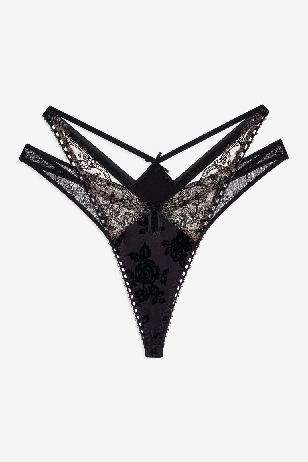 Sonia Double Layer Thong Panty Black
