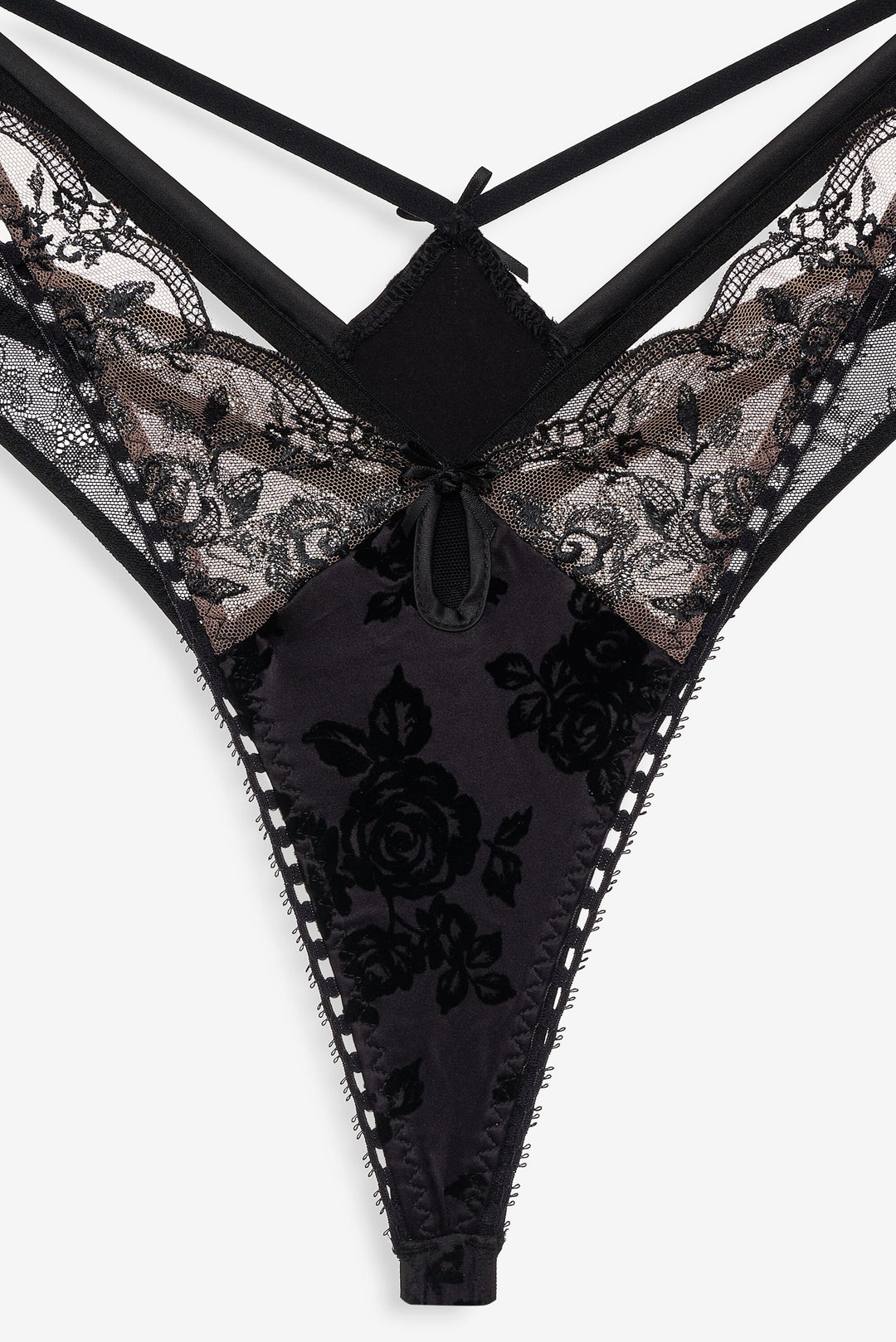 Sonia Double Layer Thong Panty Black
