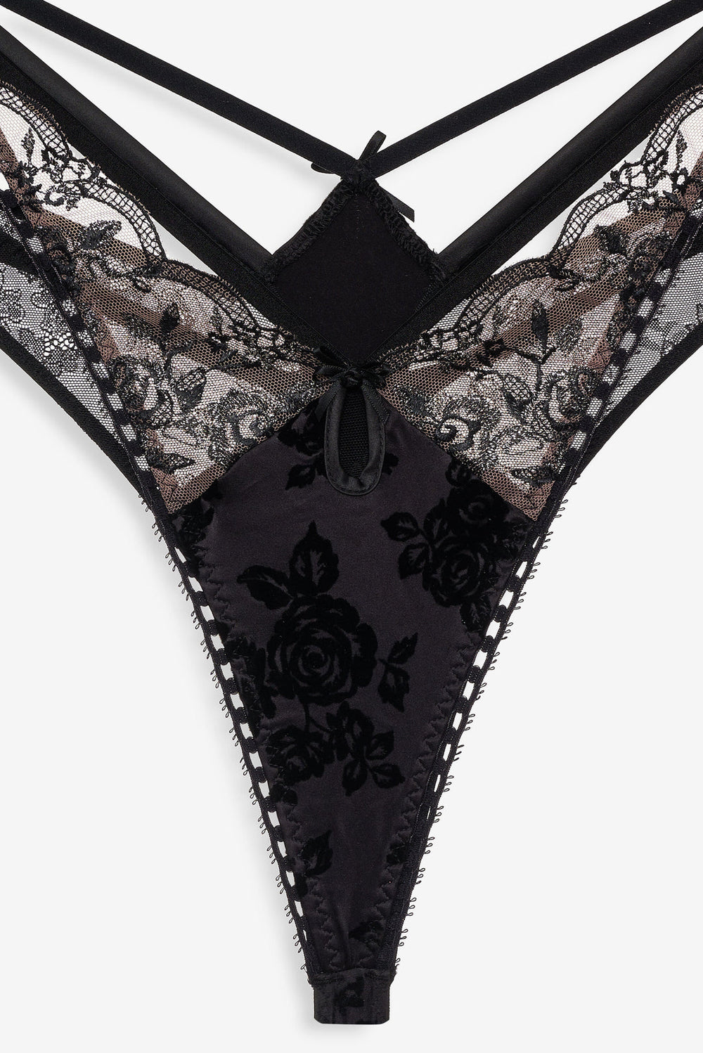 Sonia Double Layer Thong Panty Black