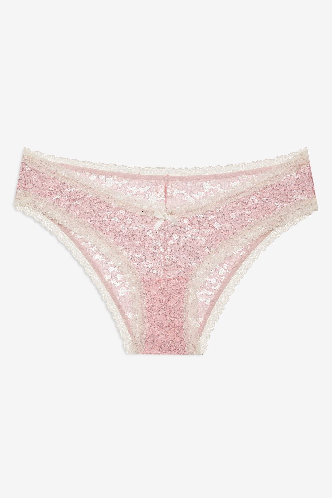 Pamela Stretch Lace Cheeky Panty Pink