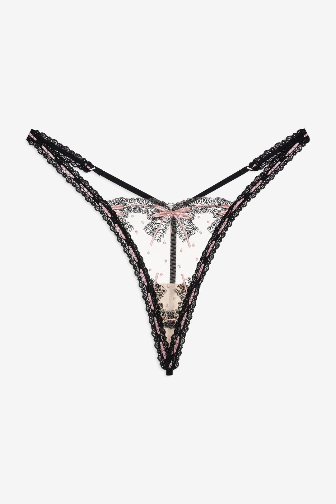 Love Letters Thong Panty Black