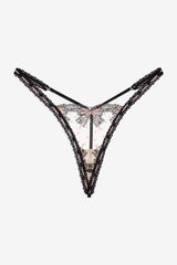 Love Letters Thong Panty Black