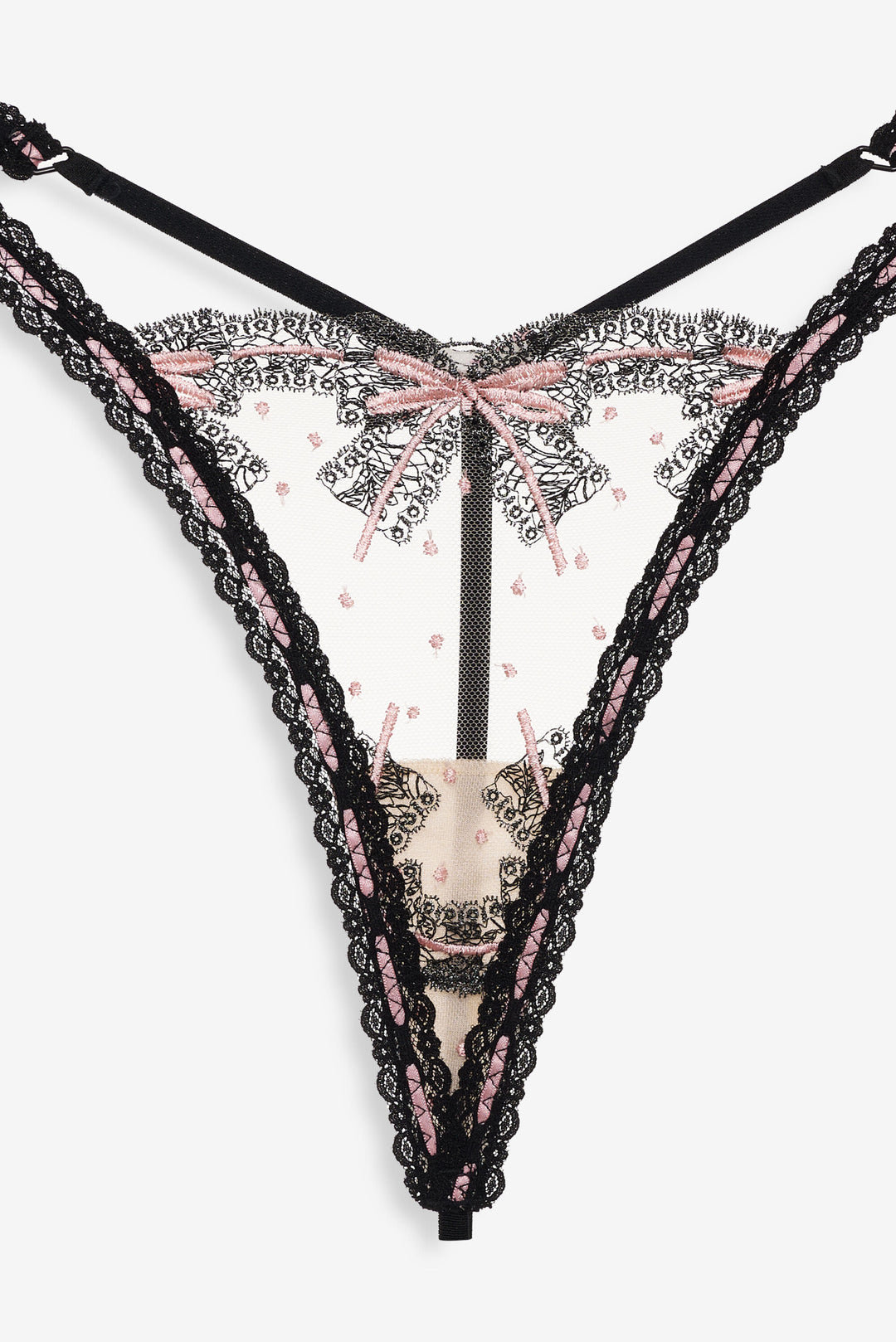 Love Letters Thong Panty Black