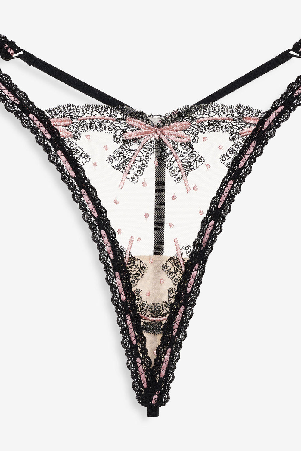 Love Letters Thong Panty Black