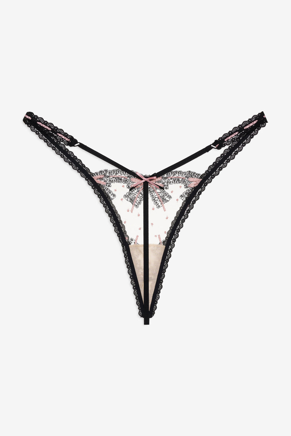 Love Letters Thong Panty Black