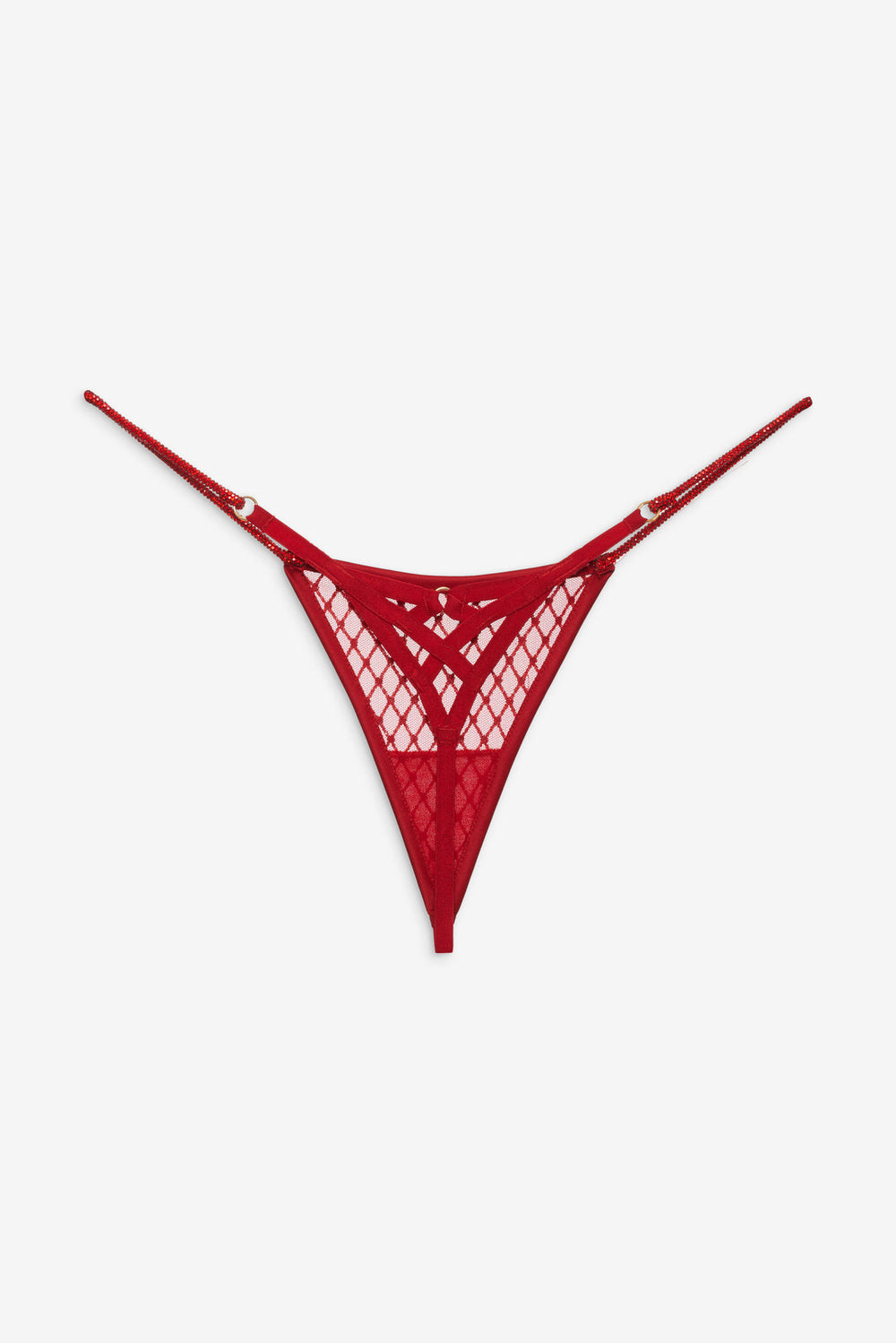 Glitter Thong Panty Red