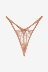 Glimmer Rosebud Thong Panty Terracotta