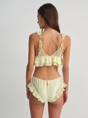Butterfly Lace Ruffle Cheeky Panty Yellow