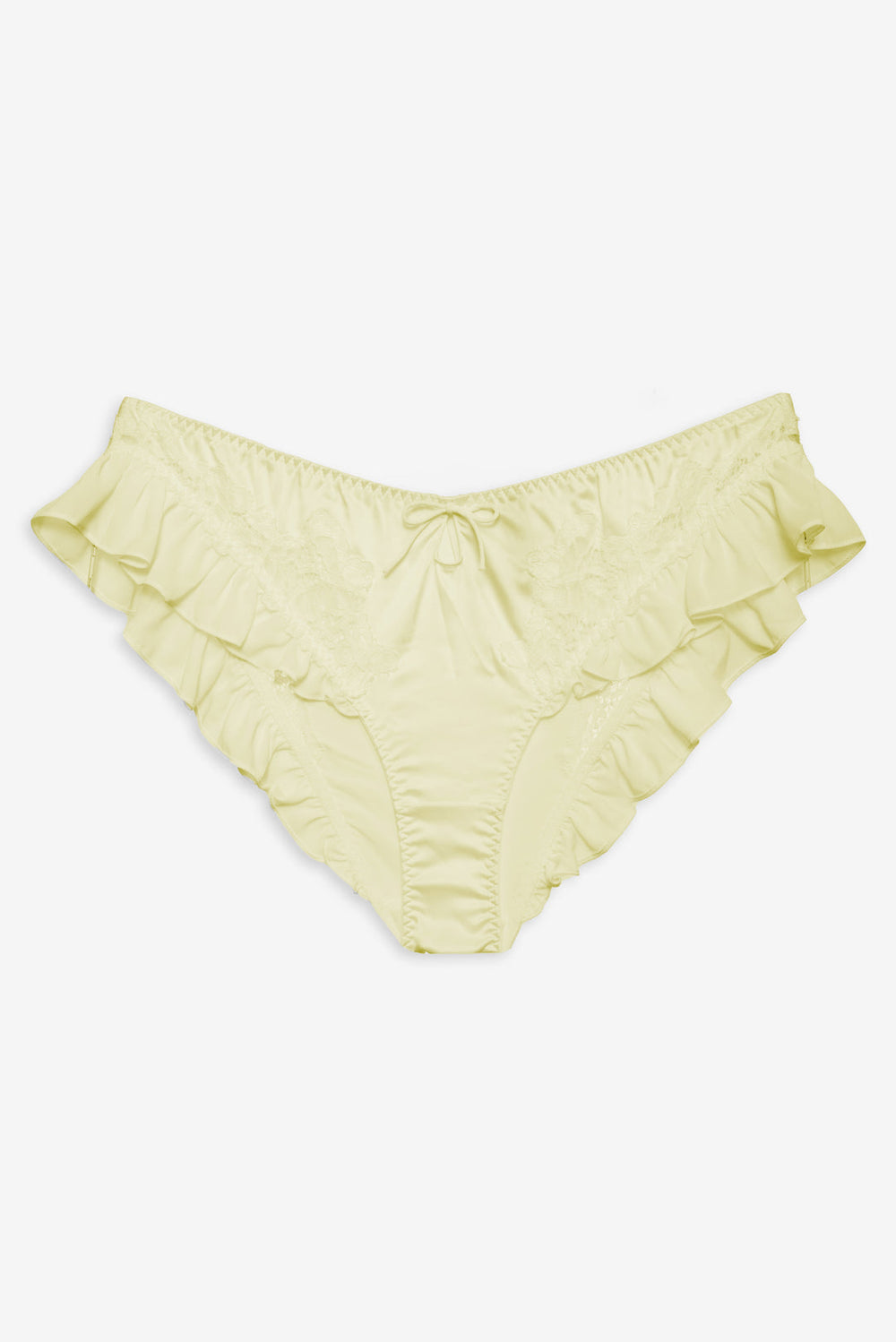 Butterfly Lace Ruffle Cheeky Panty Yellow