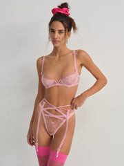Dainty Daphne Garter Belt Pink
