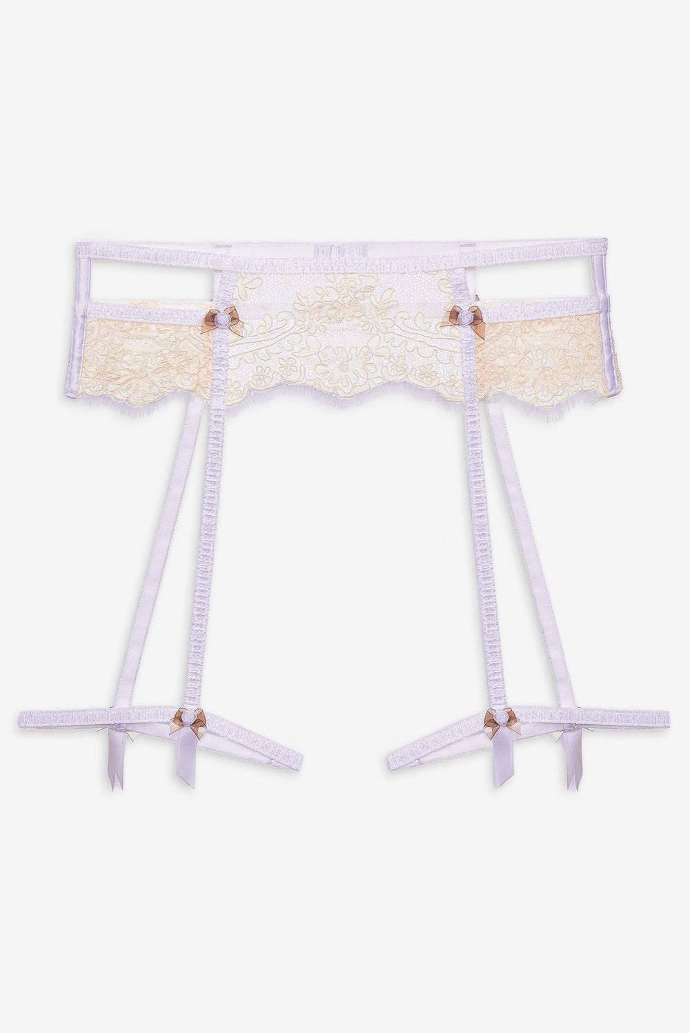Victoria Lace Garter Belt Cream