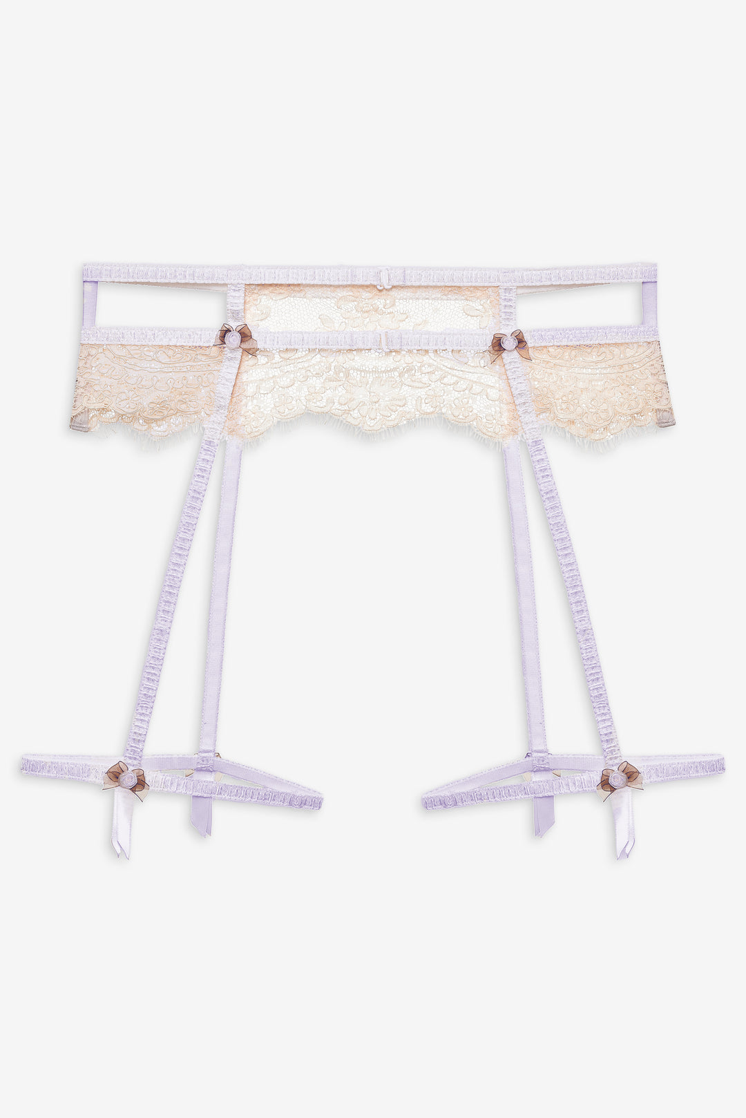Victoria Lace Garter Belt Cream