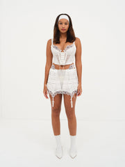 Marit Garter Skirt White