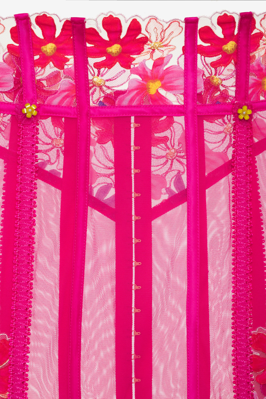 Anemone Floral Garter Skirt Pink