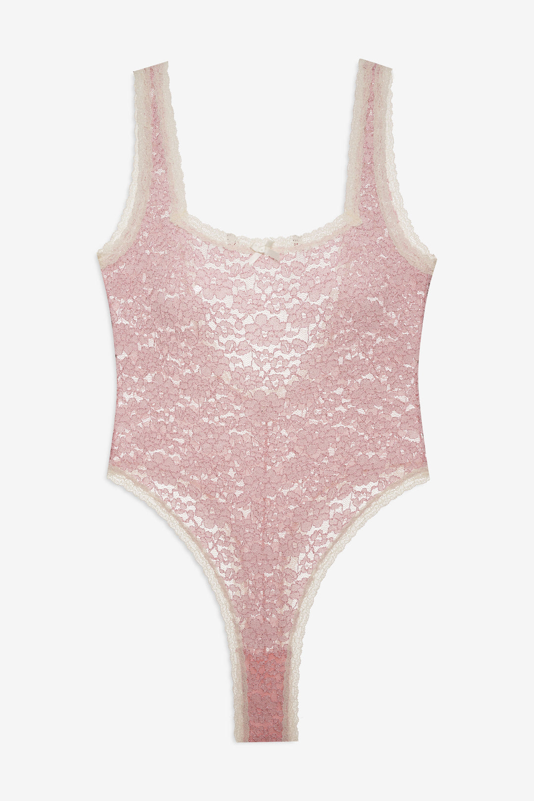 Pamela Stretch Lace Bodysuit Pink