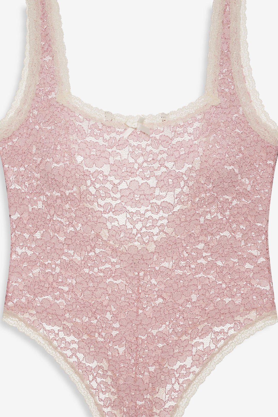 Pamela Stretch Lace Bodysuit Pink