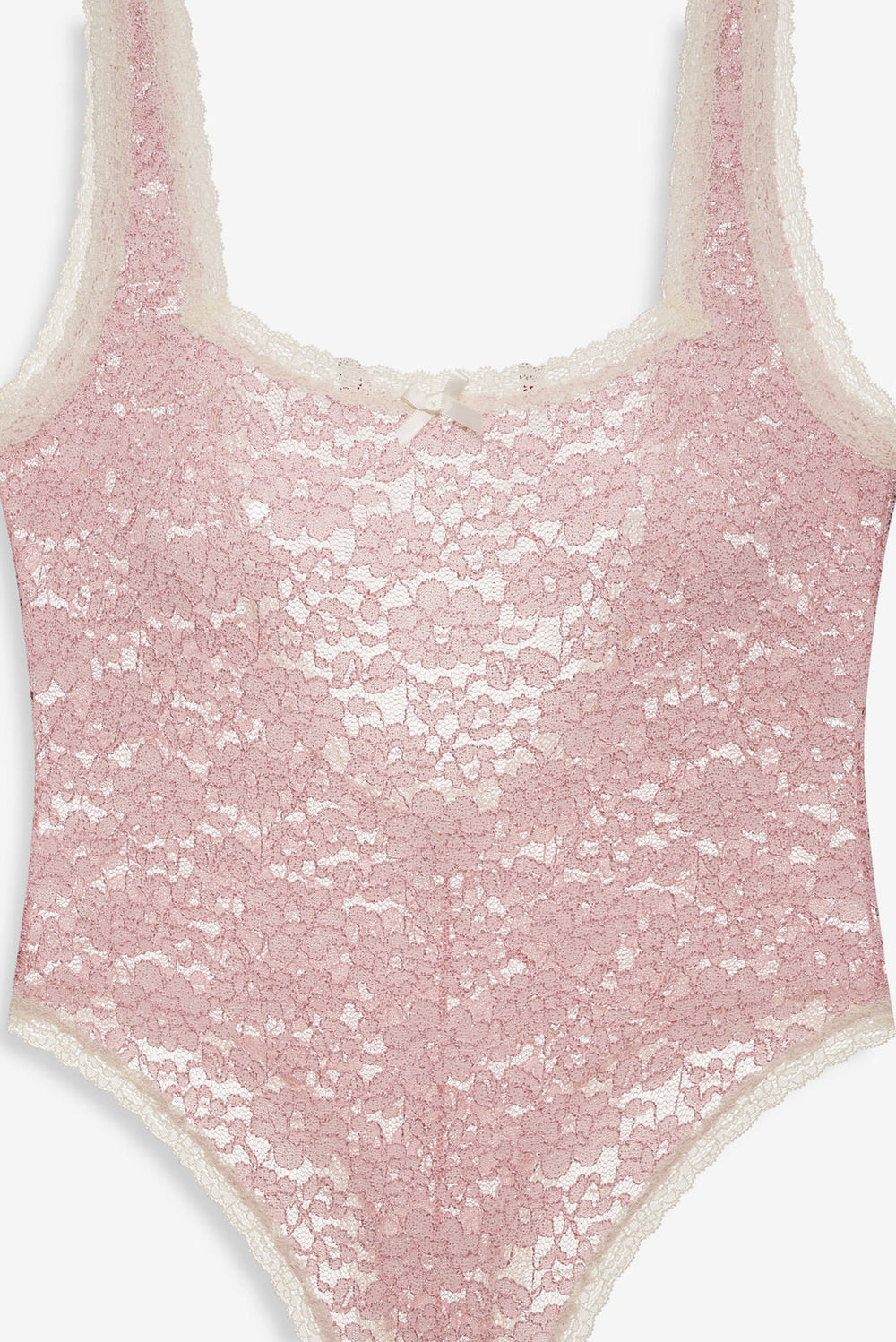 Pamela Stretch Lace Bodysuit Pink