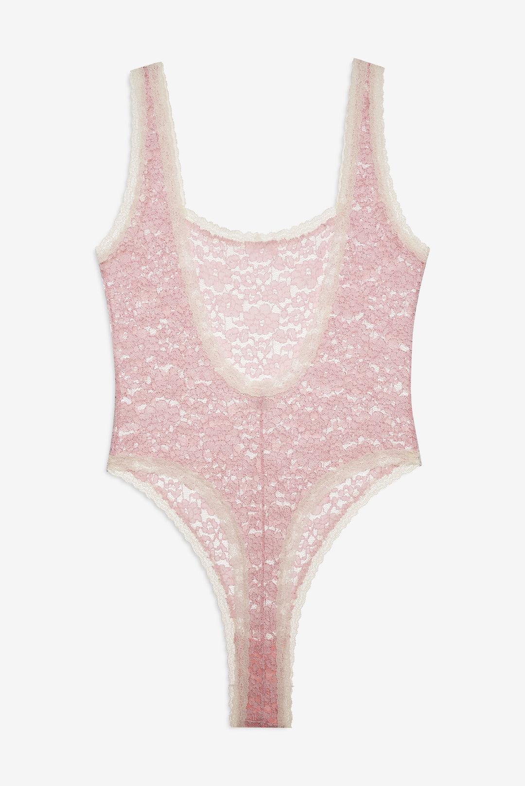 Pamela Stretch Lace Bodysuit Pink