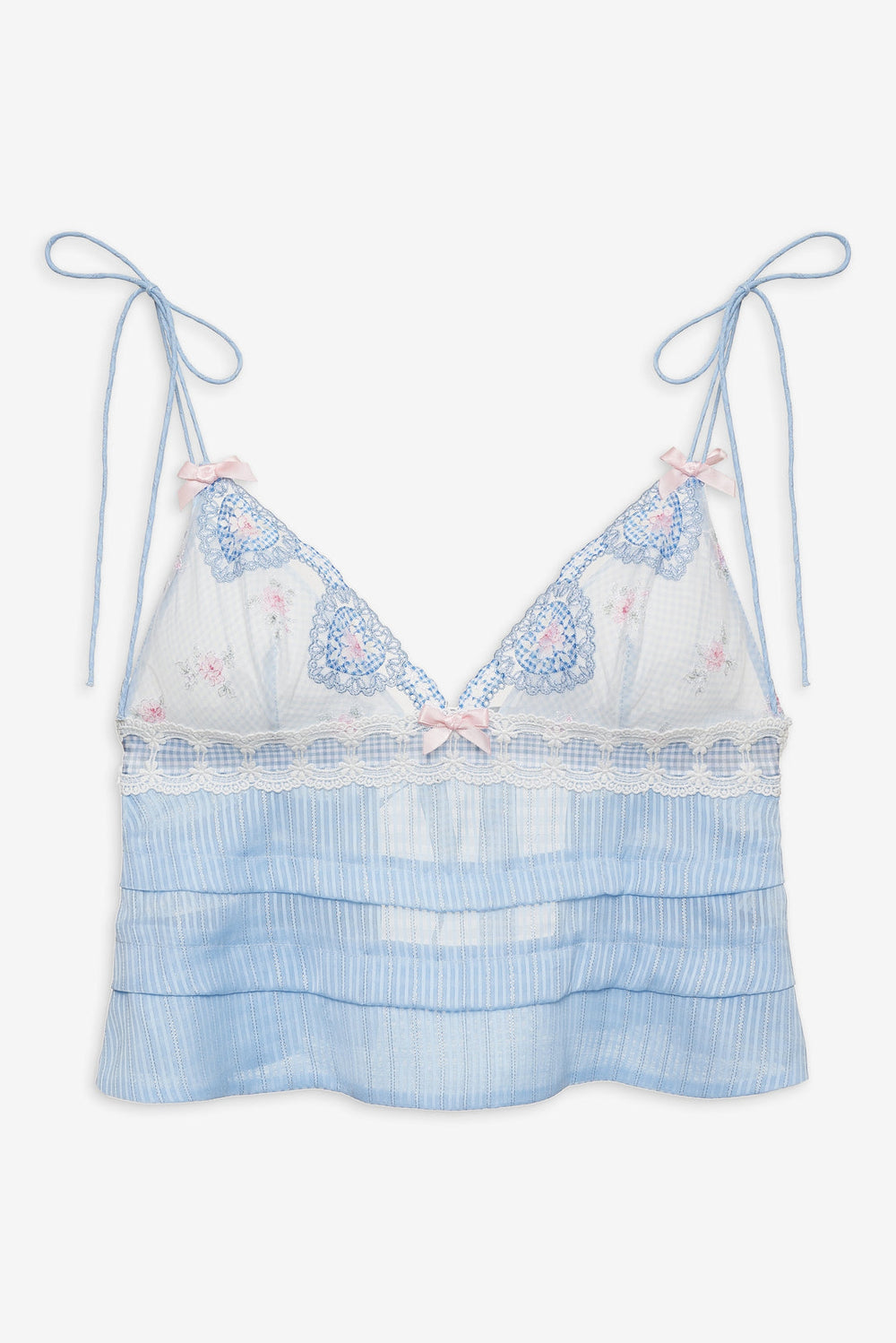 Dainty Doily Sleep Top Blue