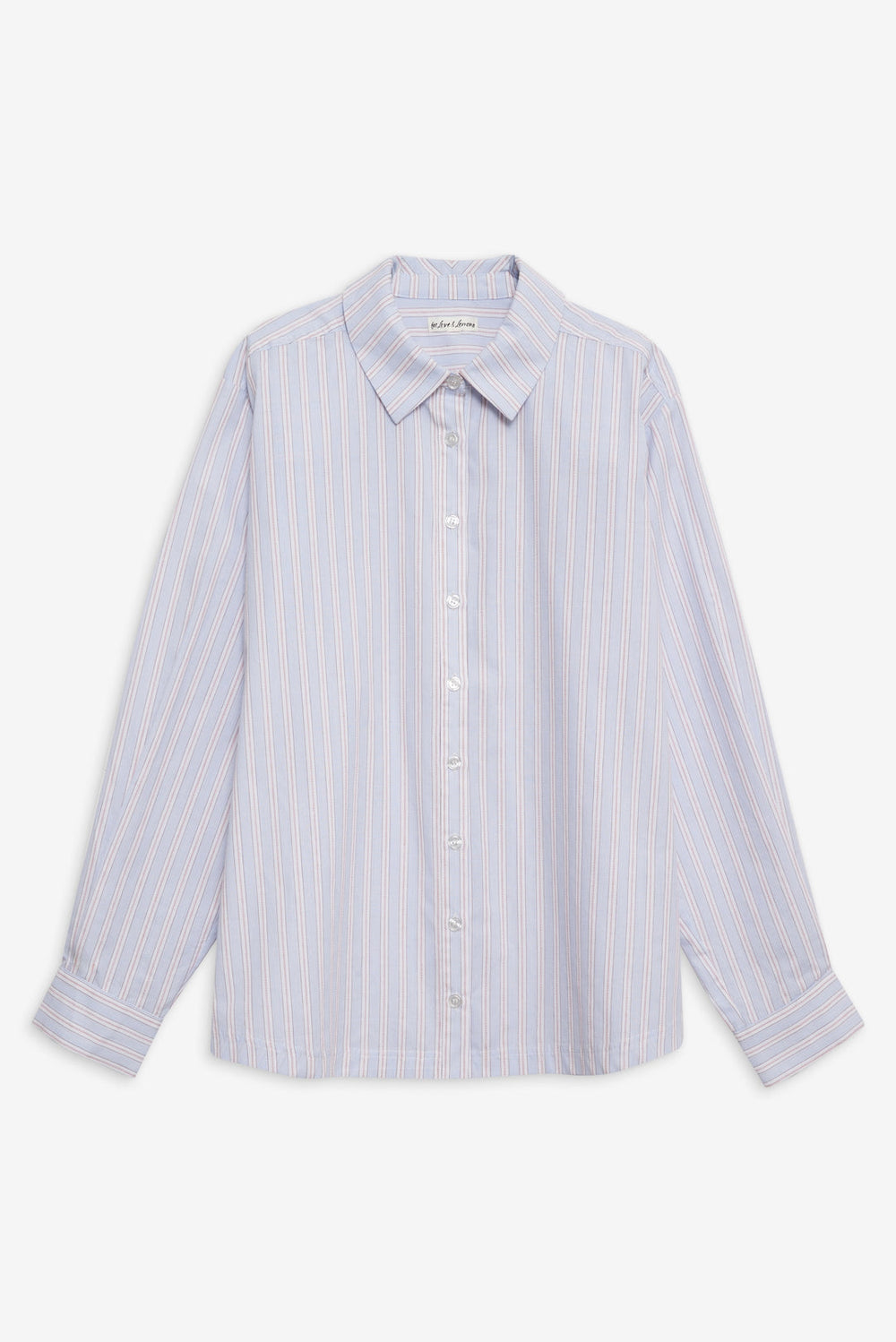 Lakeside Stripe Button Down Top Blue