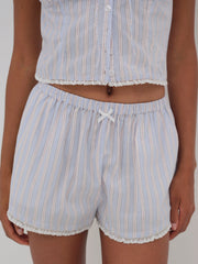 Lakeside Stripe Short Blue