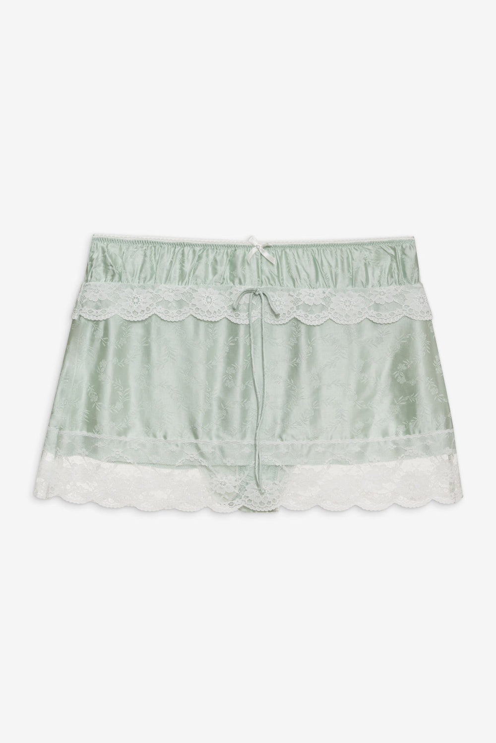 Mint Twist Jacquard Mini Skirt Mint