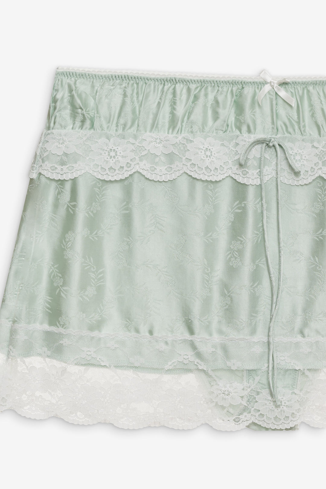 Mint Twist Jacquard Mini Skirt Mint