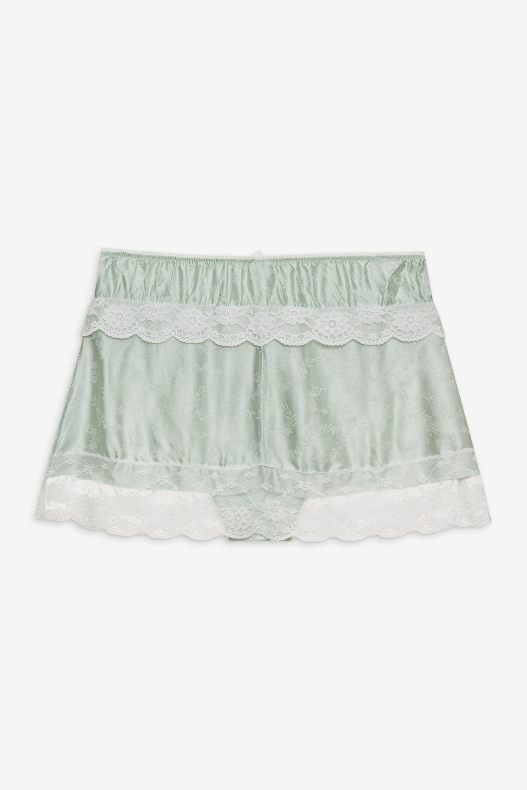 Mint Twist Jacquard Mini Skirt Mint